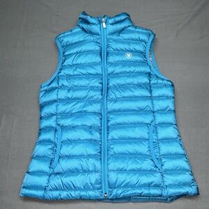 Ariat Ideal Down Vest Womens XSmall XS Blue Insulated Quilted Puffer Outdoors